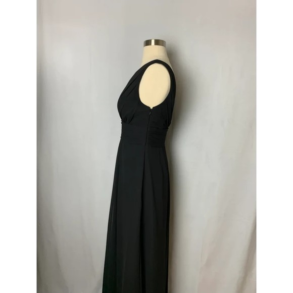 Bill Levkoff Size 6 Black Chiffon A-line Formal Gown - Picture 4 of 11